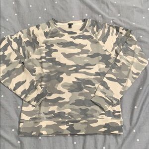 J Crew camo sweatshirt